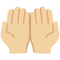 Palms Up Together: Medium-Light Skin Tone — Twitter