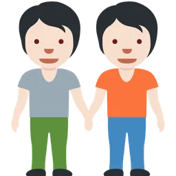 손을 잡고 있는 사람들: 밝은 피부 톤 — Twitter