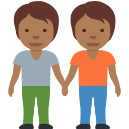 People Holding Hands: Medium-Dark Skin Tone — Twitter