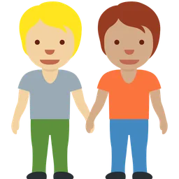 People Holding Hands: Medium-Light Skin Tone, Medium Skin Tone — Twitter