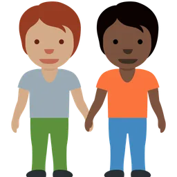 People Holding Hands: Medium Skin Tone, Dark Skin Tone — Twitter