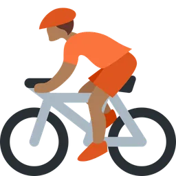 Person Biking: Medium-Dark Skin Tone — Twitter