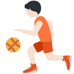 Person Bouncing Ball: Light Skin Tone — Twitter