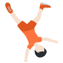 Person Cartwheeling: Light Skin Tone — Twitter