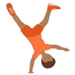 Person Cartwheeling: Medium-Dark Skin Tone — Twitter