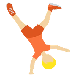 Person Cartwheeling: Medium-Light Skin Tone — Twitter