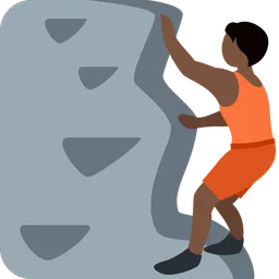Person Climbing: Dark Skin Tone — Twitter