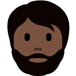 Person: Dark Skin Tone, Beard — Twitter