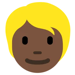 Person: Dark Skin Tone, Blond Hair — Twitter