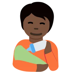 Person Feeding Baby: Dark Skin Tone — Twitter