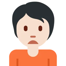 Person Frowning: Light Skin Tone — Twitter
