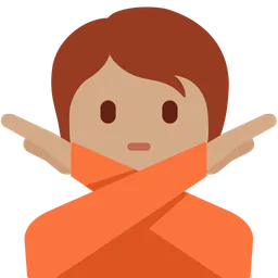 Person Gesturing No: Medium Skin Tone — Twitter