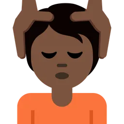 Person Getting Massage: Dark Skin Tone — Twitter