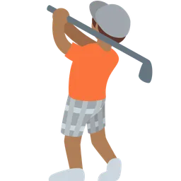 Person Golfing: Medium-Dark Skin Tone — Twitter