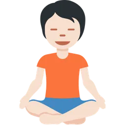 Person in Lotus Position: Light Skin Tone — Twitter