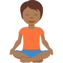 Person in Lotus Position: Medium-Dark Skin Tone — Twitter