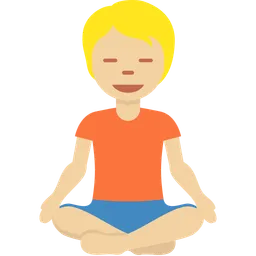 Person in Lotus Position: Medium-Light Skin Tone — Twitter