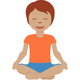 Person in Lotus Position: Medium Skin Tone — Twitter