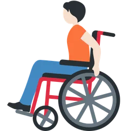 Person in Manual Wheelchair: Light Skin Tone — Twitter