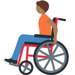 Person in Manual Wheelchair: Medium-Dark Skin Tone — Twitter