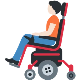 Person in Motorized Wheelchair: Light Skin Tone — Twitter