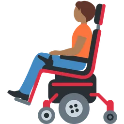 Person in Motorized Wheelchair: Medium-Dark Skin Tone — Twitter