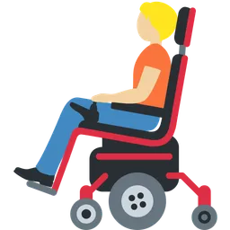 Person in Motorized Wheelchair: Medium-Light Skin Tone — Twitter