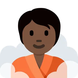 Person in Steamy Room: Dark Skin Tone — Twitter