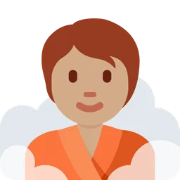 Person in Steamy Room: Medium Skin Tone — Twitter