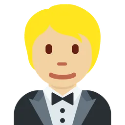 Person in Tuxedo: Medium-Light Skin Tone — Twitter