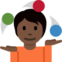 Person Juggling: Dark Skin Tone — Twitter