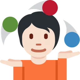 Person Juggling: Light Skin Tone — Twitter