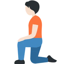 Person Kneeling: Light Skin Tone — Twitter
