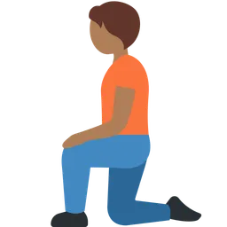 Person Kneeling: Medium-Dark Skin Tone — Twitter