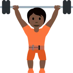 Person Lifting Weights: Dark Skin Tone — Twitter
