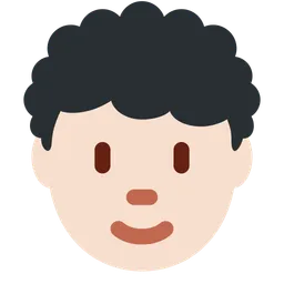 Person: Light Skin Tone, Curly Hair — Twitter