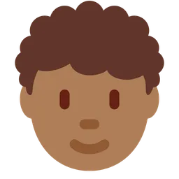 Person: Medium-Dark Skin Tone, Curly Hair — Twitter