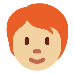 Person: Medium-Light Skin Tone, Red Hair — Twitter