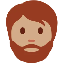 Person: Medium Skin Tone, Beard — Twitter