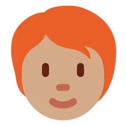 Person: Medium Skin Tone, Red Hair — Twitter