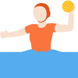 Person Playing Water Polo: Light Skin Tone — Twitter