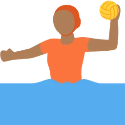 Person Playing Water Polo: Medium-Dark Skin Tone — Twitter