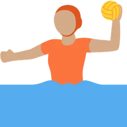 Person Playing Water Polo: Medium Skin Tone — Twitter