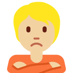 Person Pouting: Medium-Light Skin Tone — Twitter