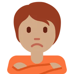 Person Pouting: Medium Skin Tone — Twitter