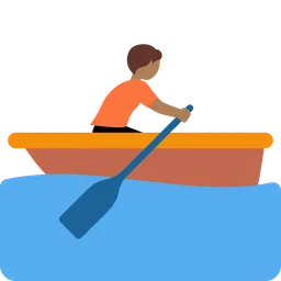 Person Rowing Boat: Medium-Dark Skin Tone — Twitter