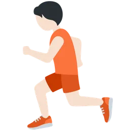 Person Running: Light Skin Tone — Twitter