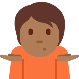 Person Shrugging: Medium-Dark Skin Tone — Twitter
