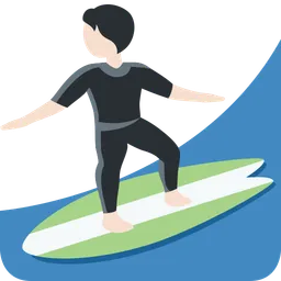 Person Surfing: Light Skin Tone — Twitter