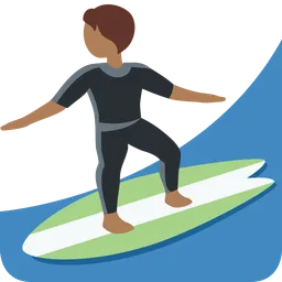 Person Surfing: Medium-Dark Skin Tone — Twitter
